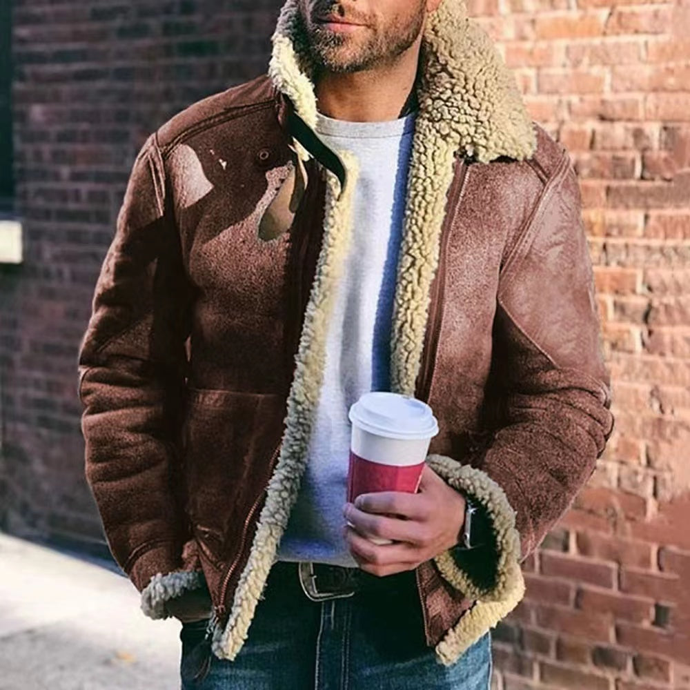 Men's Winter Warm Pocket Fleece Jacket