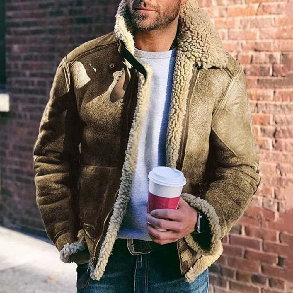 Men's Winter Warm Pocket Fleece Jacket