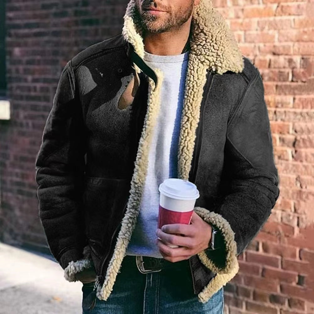 Men's Winter Warm Pocket Fleece Jacket