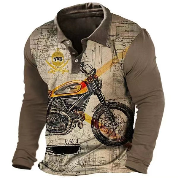 Men's Outdoor Long Sleeve Tactical Polo T-Shirt