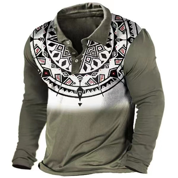 Men's Outdoor Long Sleeve Tactical Polo T-Shirt