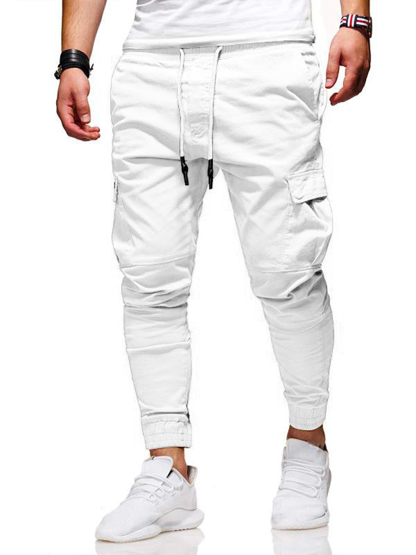 Men's Multi-Pocket Loose Straight-Leg Pants
