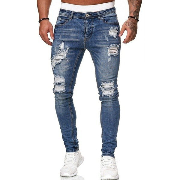 Five-color Ripped Casual Jeans