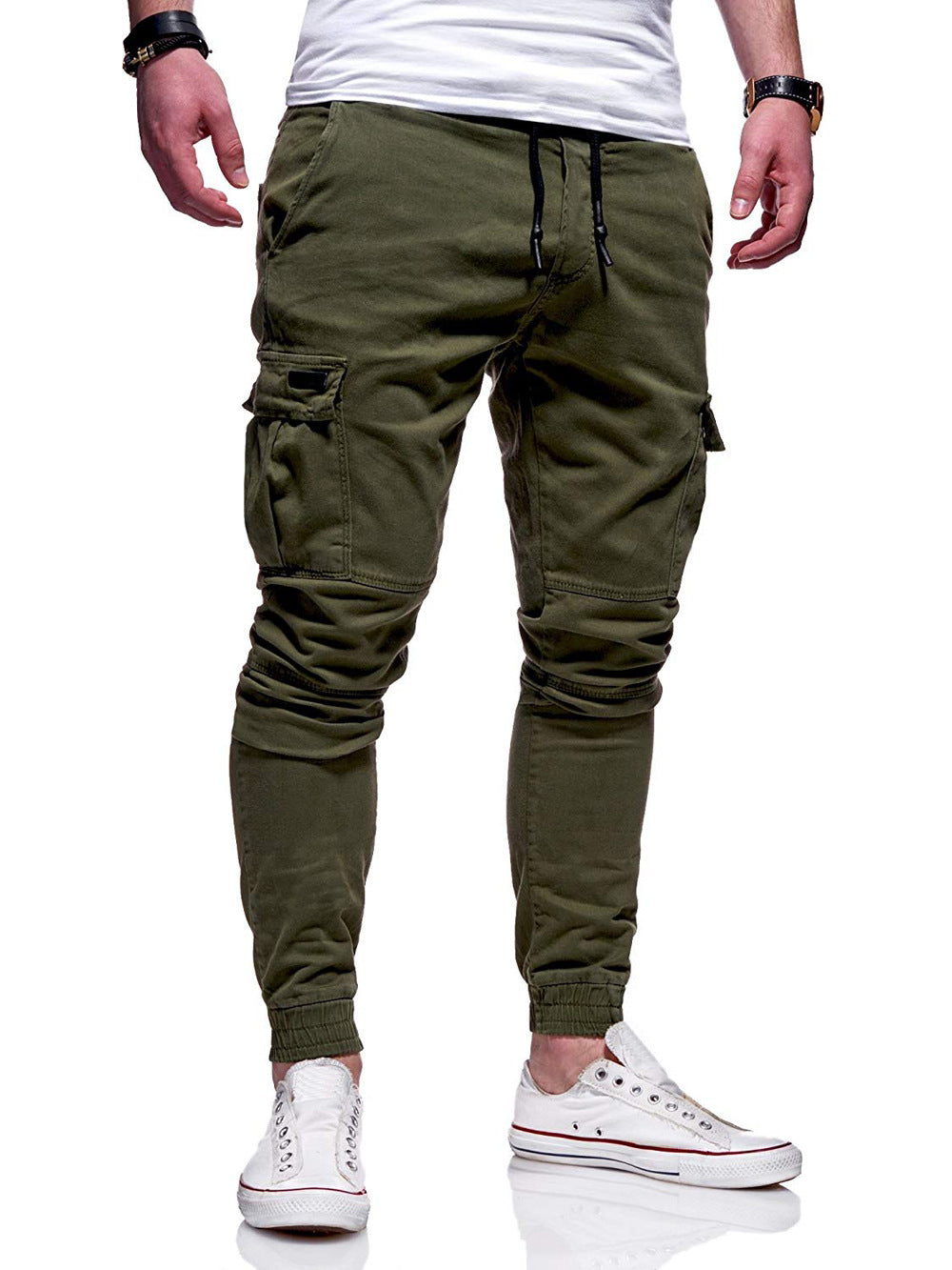 Men's Multi-Pocket Loose Straight-Leg Pants