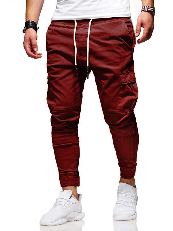 Men's Multi-Pocket Loose Straight-Leg Pants