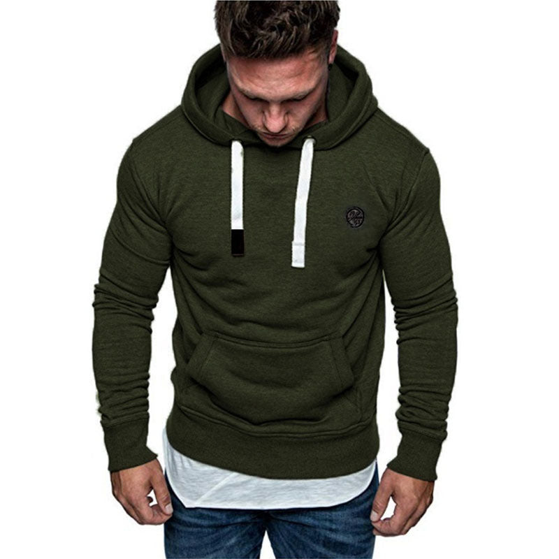 Men's Outdoor Fleece Hoodie Long Sleeve Casual Sweatshirt