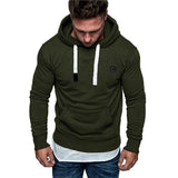 Men's Outdoor Fleece Hoodie Long Sleeve Casual Sweatshirt
