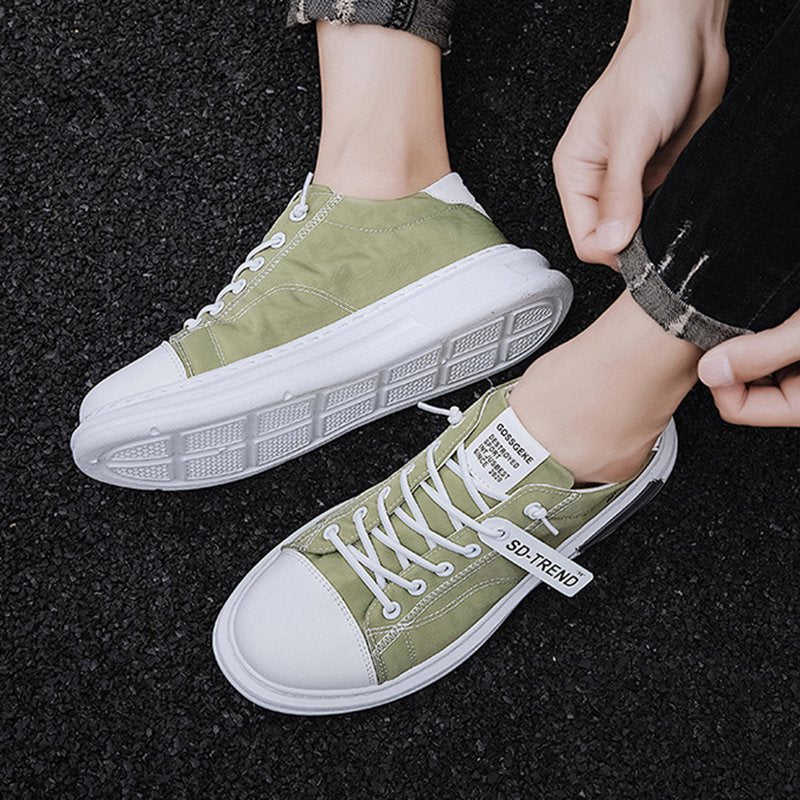 Men Daily Ice Silk Cloth Breathable Quick Drying Casual Sneakers