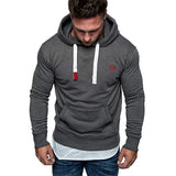 Men's Outdoor Fleece Hoodie Long Sleeve Casual Sweatshirt