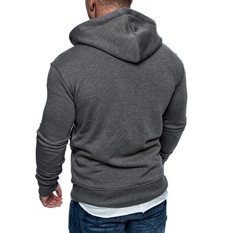 Men's Outdoor Fleece Hoodie Long Sleeve Casual Sweatshirt