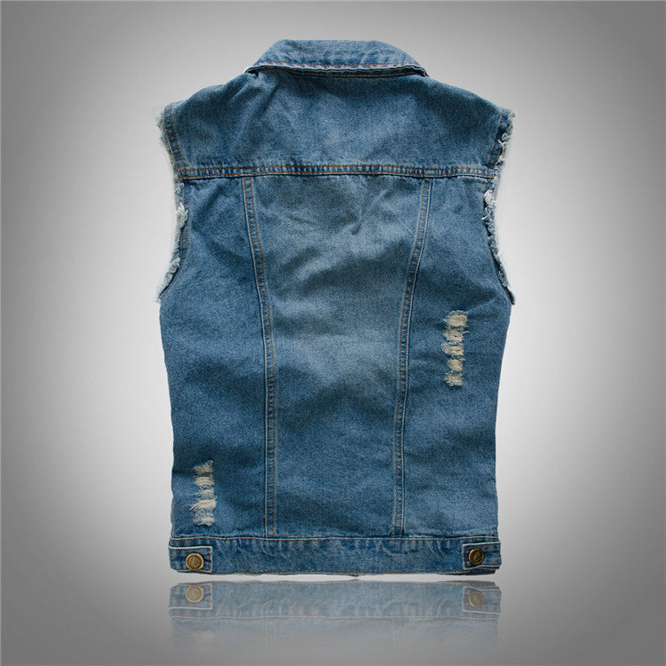 Men's Classic Blue Denim Vest