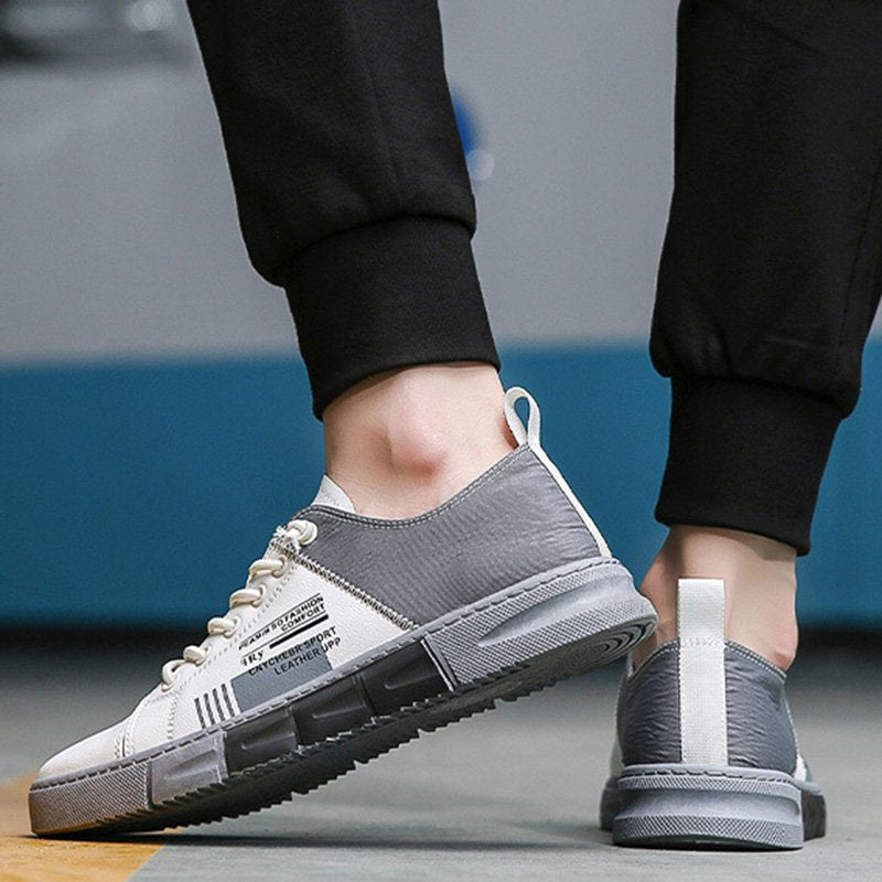 Men Chic Color Block Flat Heel Casual Shoes