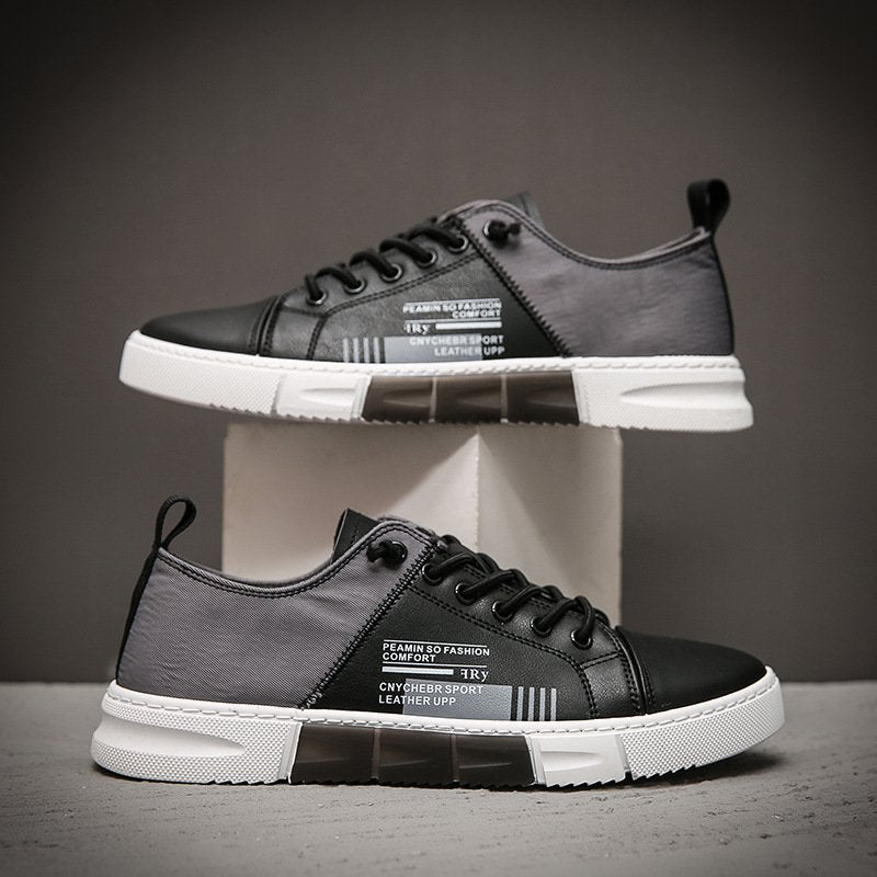 Men Chic Color Block Flat Heel Casual Shoes