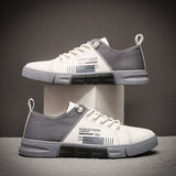 Men Chic Color Block Flat Heel Casual Shoes