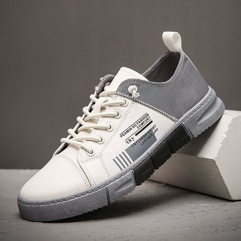 Men Chic Color Block Flat Heel Casual Shoes