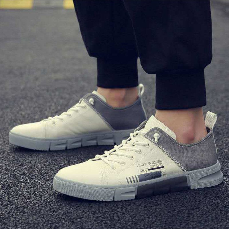 Men Chic Color Block Flat Heel Casual Shoes