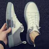 Men Chic Color Block Flat Heel Casual Shoes