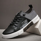 Men Chic Color Block Flat Heel Casual Shoes