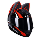 Women Cat Ears Motorcycle Helmet