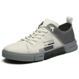 Men Chic Color Block Flat Heel Casual Shoes