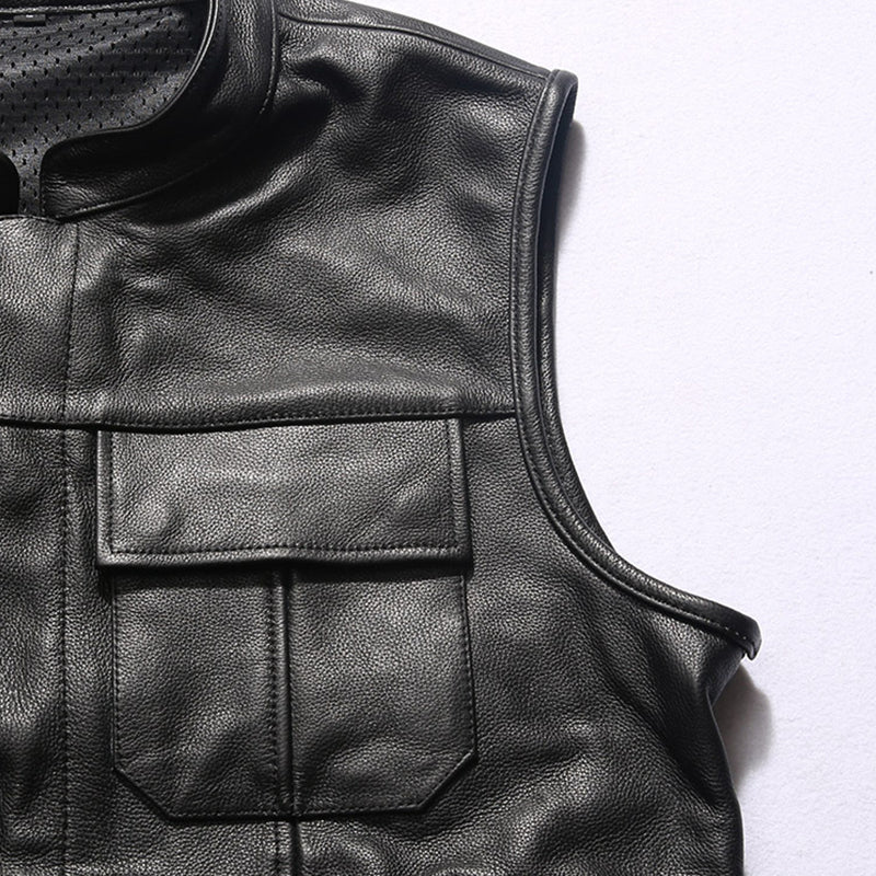 SOA Motorcycle Biker Club Leather Vest
