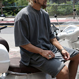 Men's Fashion Loose Short Sleeve T-shirt and Shorts Set