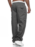 Men's Multi-Pocket Loose Straight-Leg Pants