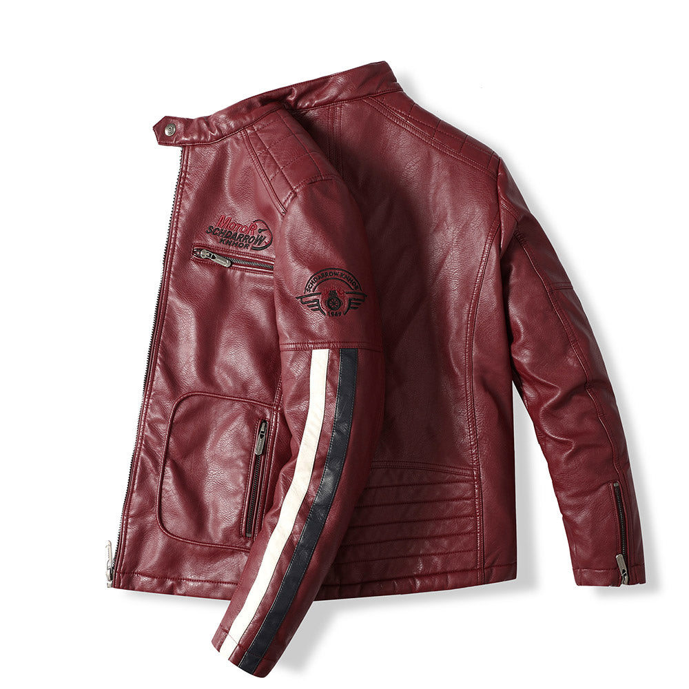 Espnman Leather Jacket Motorcycle Riding Jacket