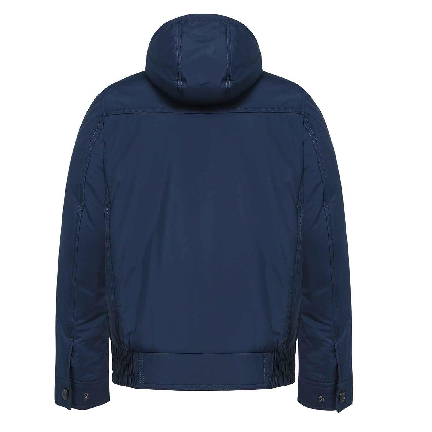 Hooded Insulated Zipper Pocket Logo Jacket