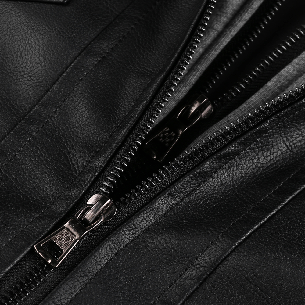 Espnman Men's Leather Motorcycle Jacket