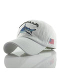 Original Flavor Shark Embroidery Duck Tongue Cap