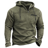Men's Outdoor Fleece Warm Zipper Pocket Tactical Hoodie