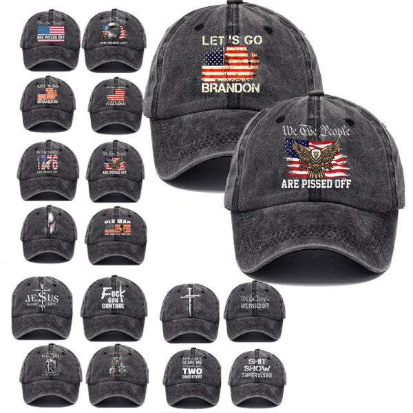 Printed Outdoor Washed Cotton Baseball Cap