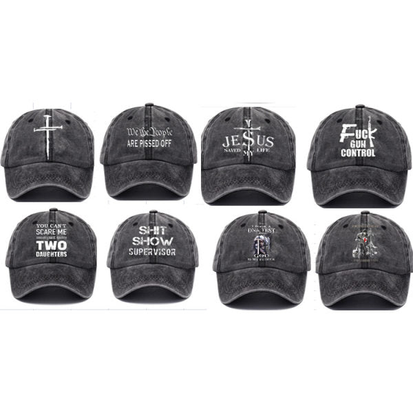 Printed Outdoor Washed Cotton Baseball Cap