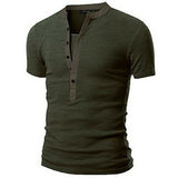 Men's Outdoor Henley Tactical Short Sleeve T-Shirt