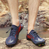Men Outdoor Exercise Water Shoes Wading Beach Gray green elastic band Sneakers