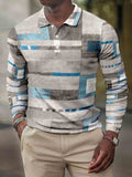Men's Casual Geometric Print Daily Polo Shirt