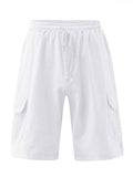 Men's Linen Shorts Multi-pocket Tethered Beach Cargo Pants