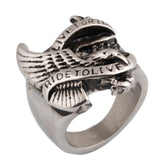 Live To Ride Eagle Biker Ring