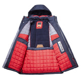 Built-In Thermometer Camel Hair Ultra-Warm Insulated Puffer Jacket