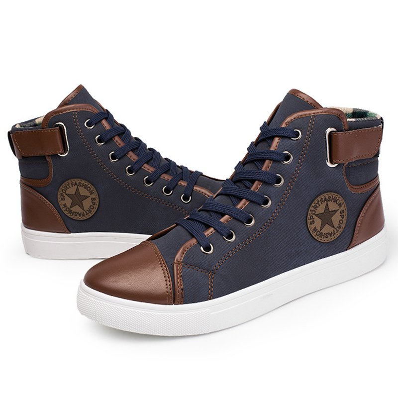 Men's Outdoor High Top Skate Shoes Casual Lace Up Comfy Ankle Boots