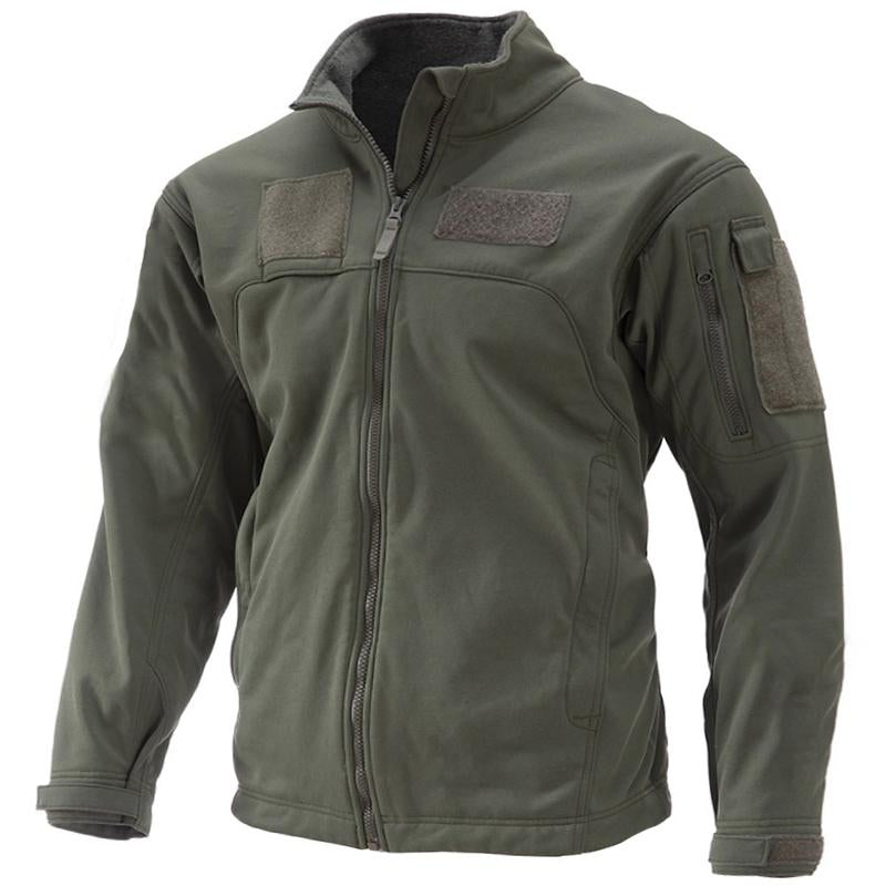 Men's Outdoor Casual Stand Collar Warm Fleece Jacket