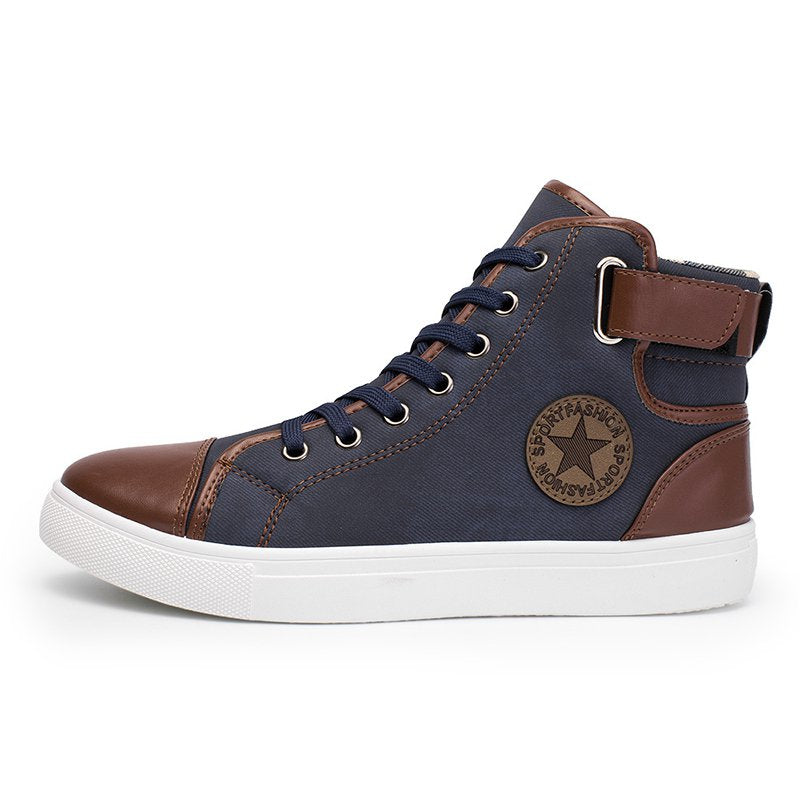 Men's Outdoor High Top Skate Shoes Casual Lace Up Comfy Ankle Boots