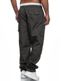 Men's Multi-Pocket Loose Straight-Leg Pants