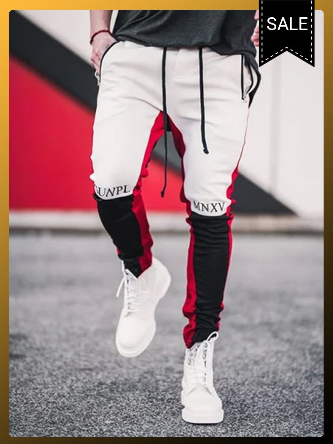 Fashion Casual Paneled Pants