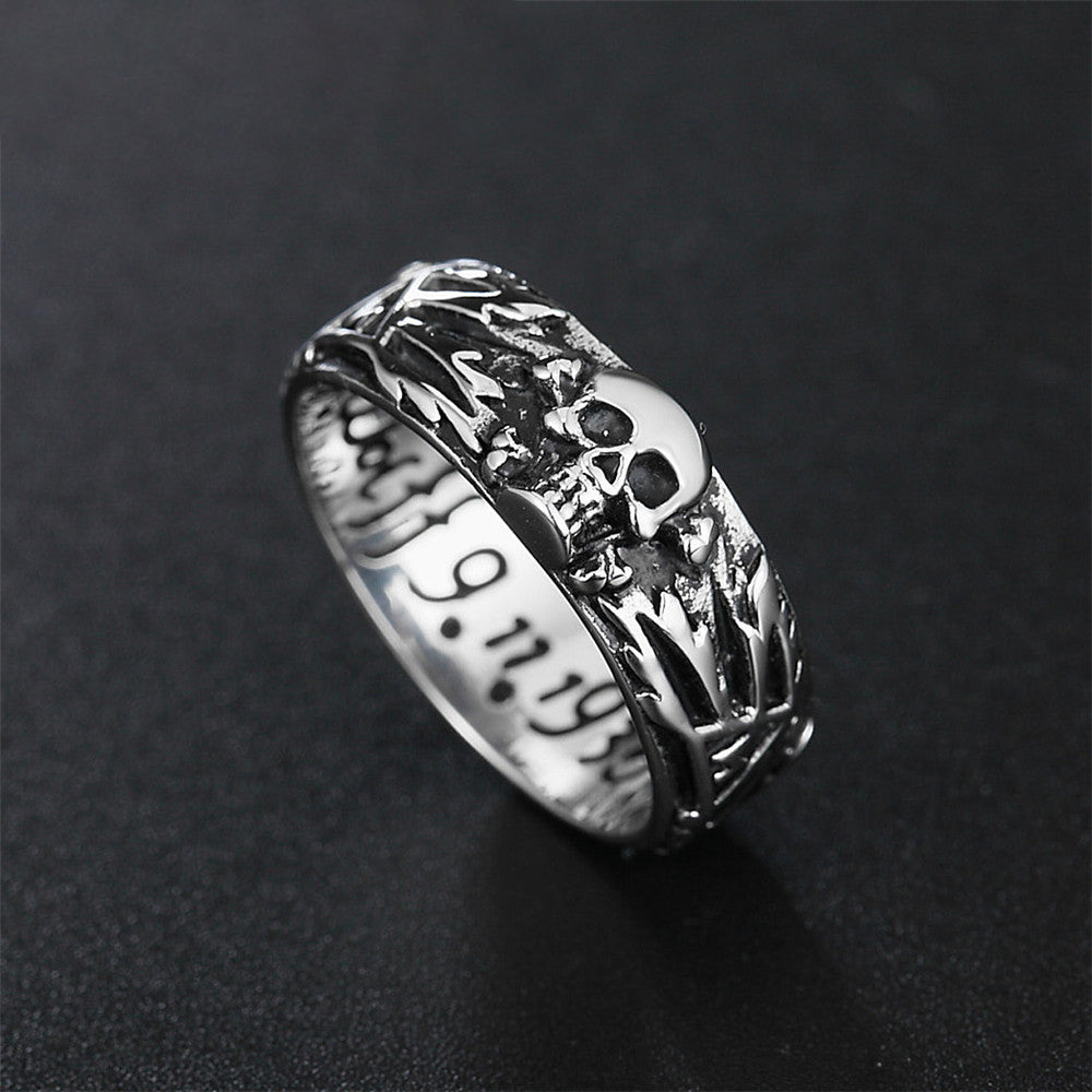 Gothic Skull Couple Band Rings