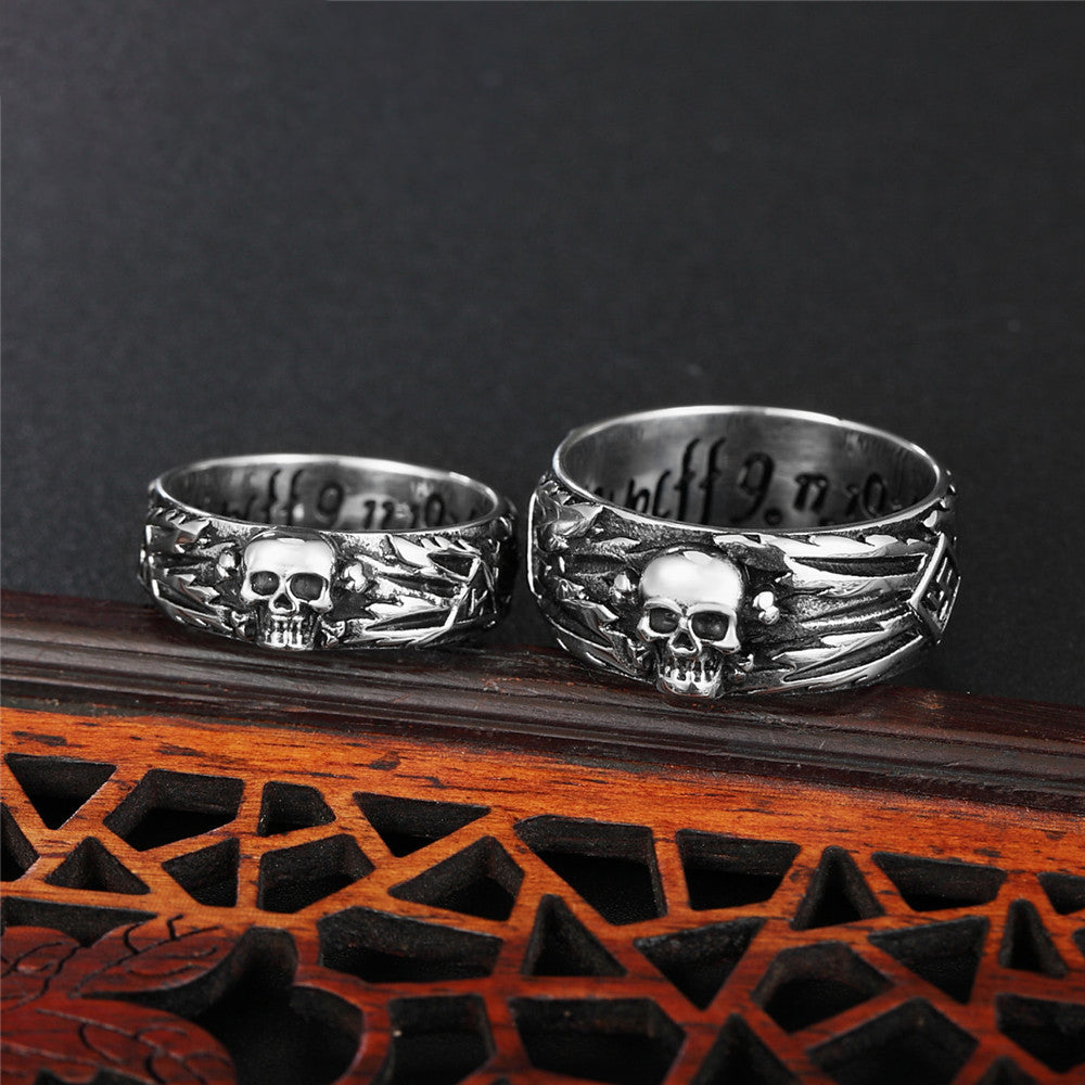Gothic Skull Couple Band Rings