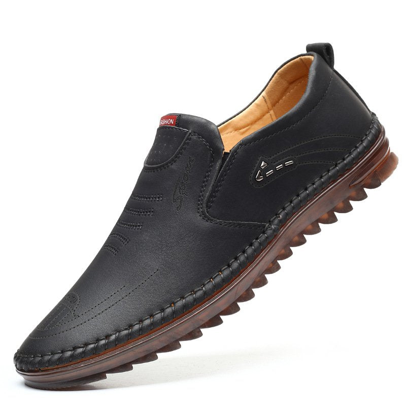 Men's Soft Sole Soft Leather Breathable Light Casual Driving Shoes