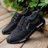 Men's Casual Breathable Simple Lace-Up Denim Canvas Shoes