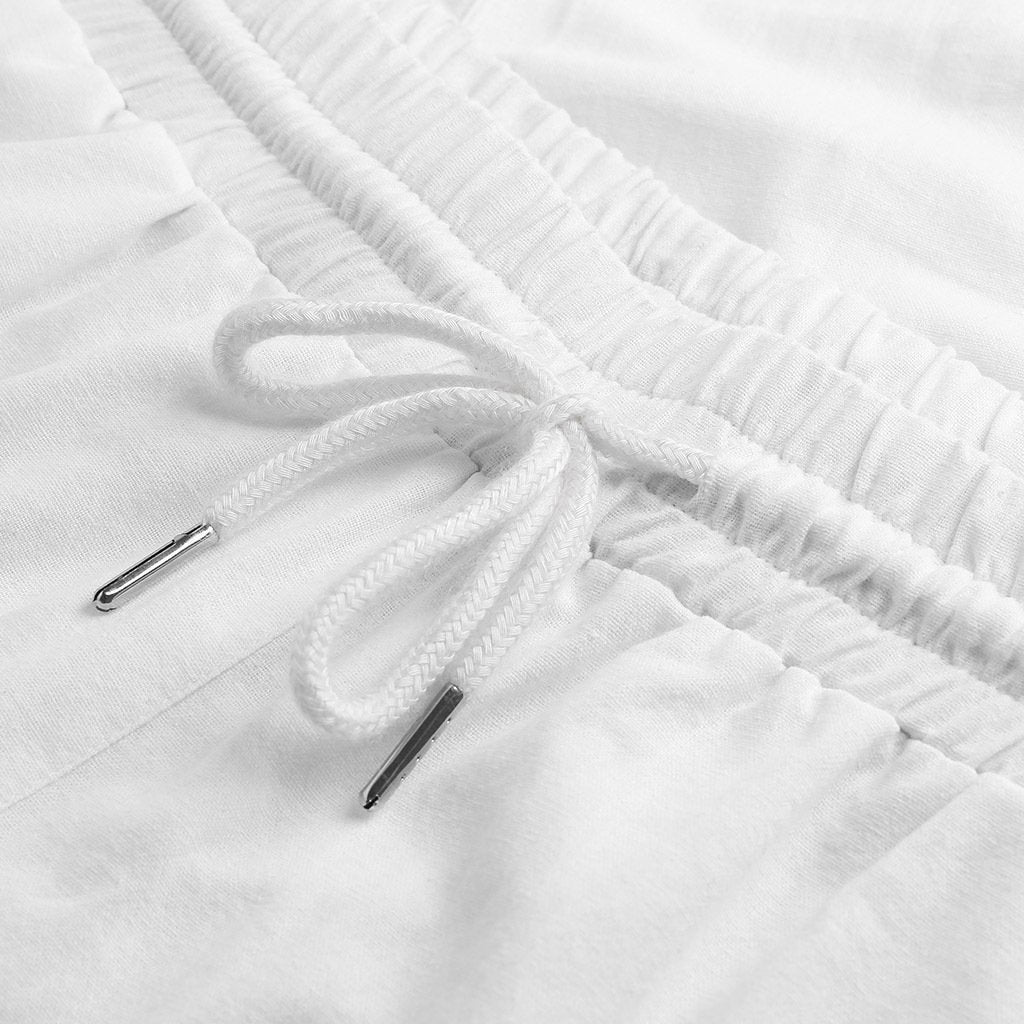 Men's Holiday Graphic Casual Cotton And Linen Trousers